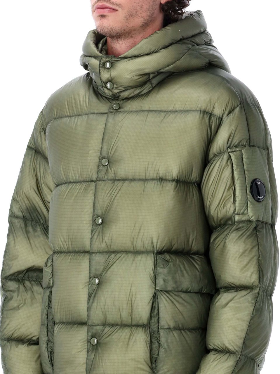 CP Company Dd Shell Puffer Jacket Seagrass Groen