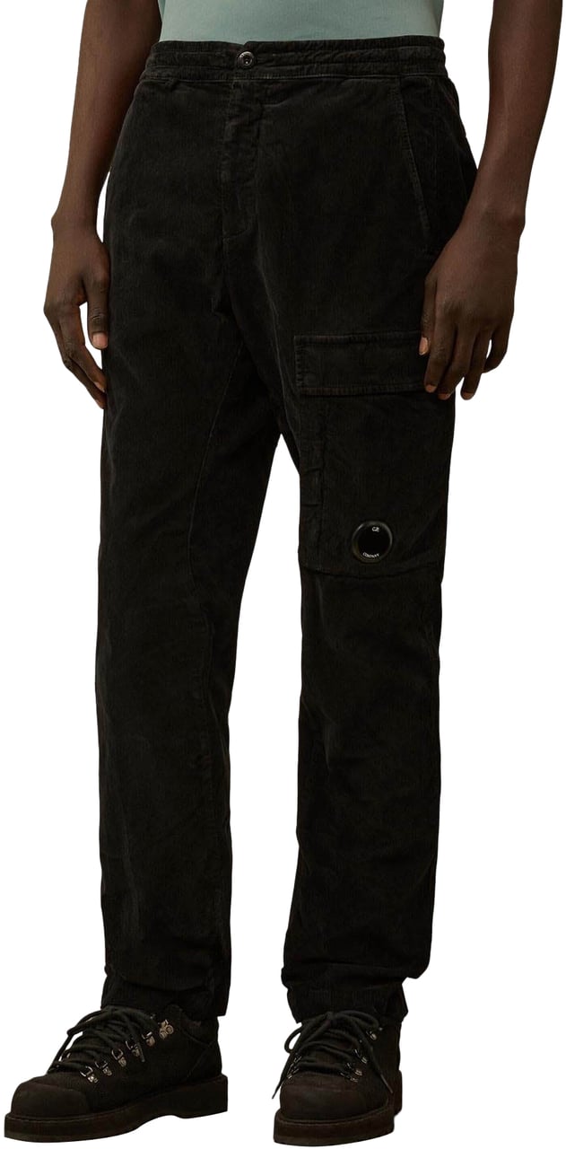 CP Company Heren Curduroy Cargo Pants Zwart Zwart