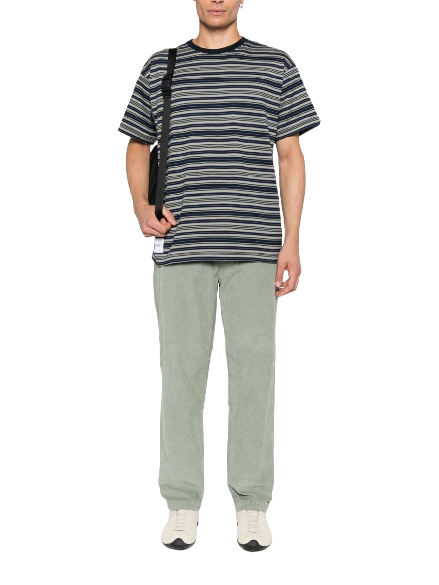 CP Company Sage Green Velvet Cotton Chinos Grijs