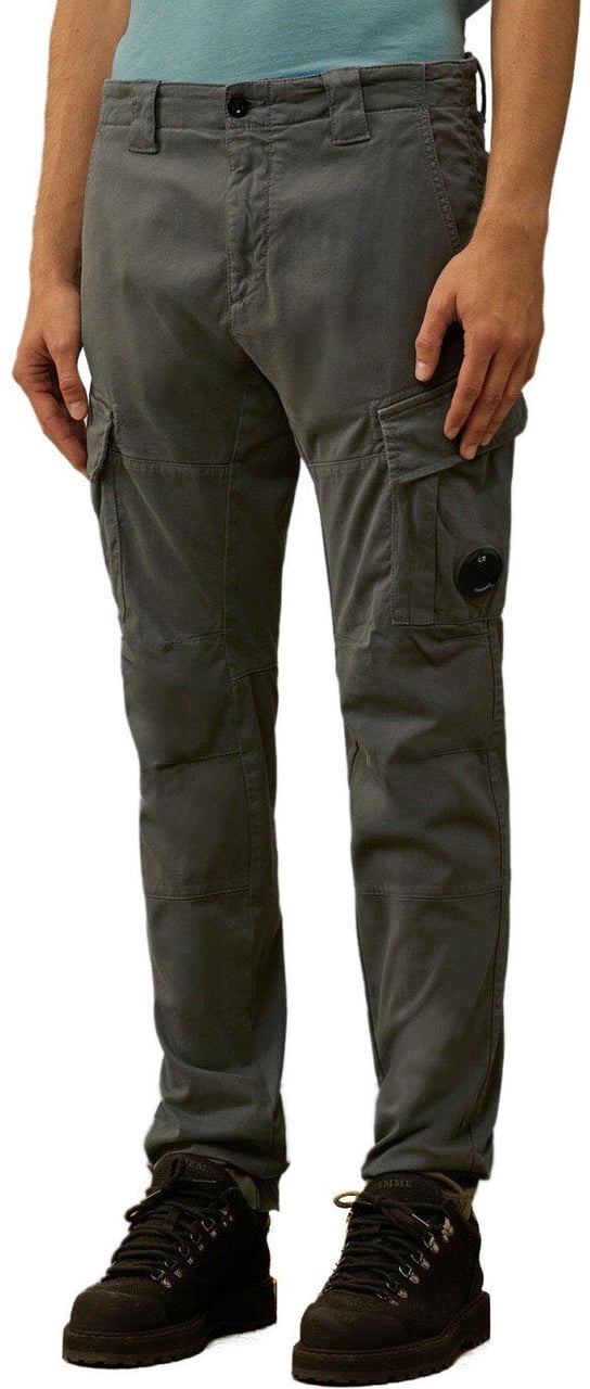CP Company C.P. COMPANY STRETCH SATEEN DARK SHADOW CARGO PANTS Grijs
