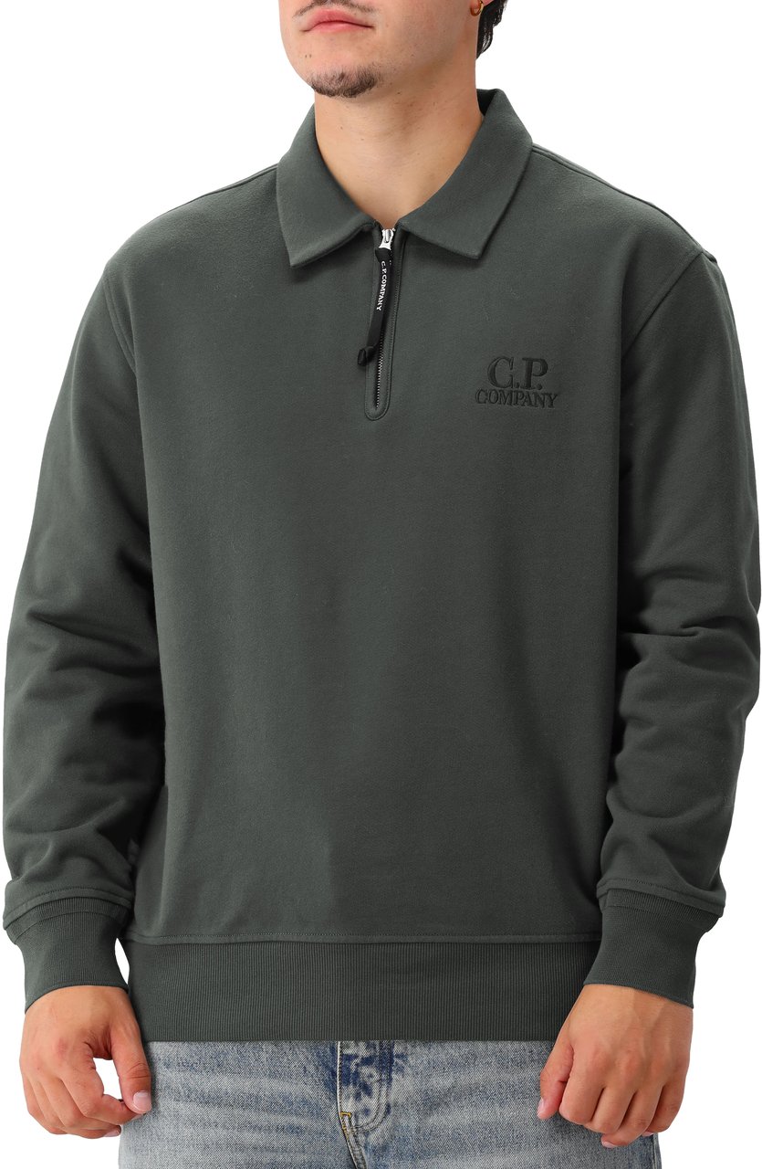 CP Company C.P. Company Sweater Grijs Half Zip Grijs