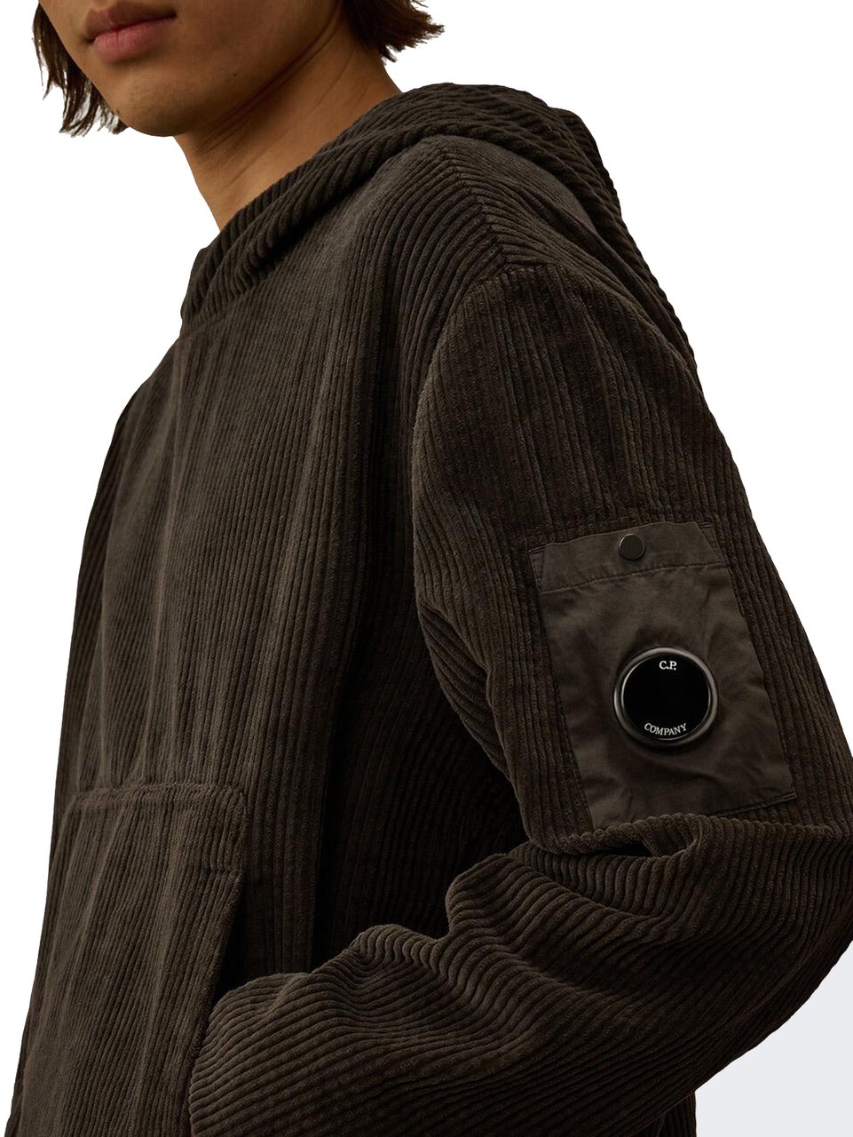 CP Company Heren Corduroy Zip Hooded Groen Groen