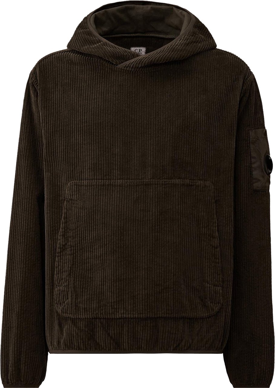 CP Company Heren Corduroy Zip Hooded Groen Groen