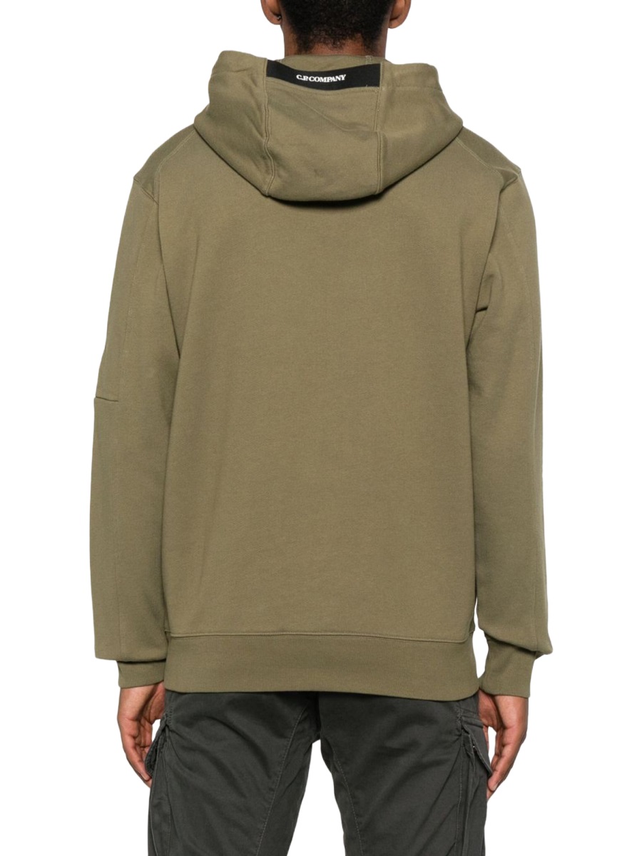 CP Company Brown Kangaroo Pocket Cotton Hoodie Bruin