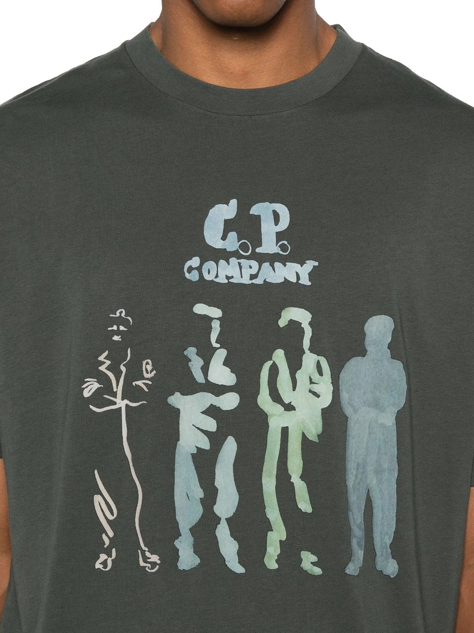 CP Company T-Shirts And Polos Dark Shadow Grijs