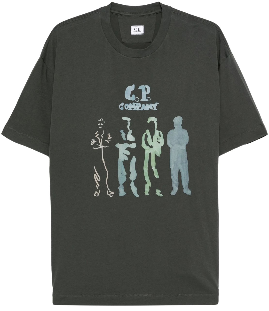 CP Company T-Shirts And Polos Dark Shadow Grijs