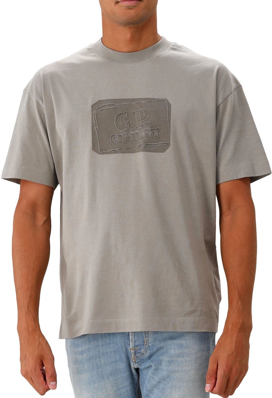 CP Company CP T-shirt Groen Front Logo Groen
