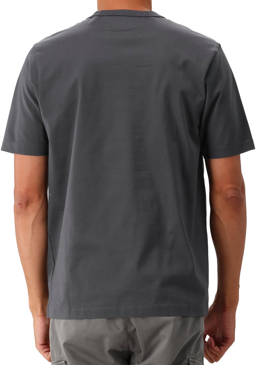 CP Company C.P. Company T-shirt Donker Grijs Jersey 30/2 Twisted Groen