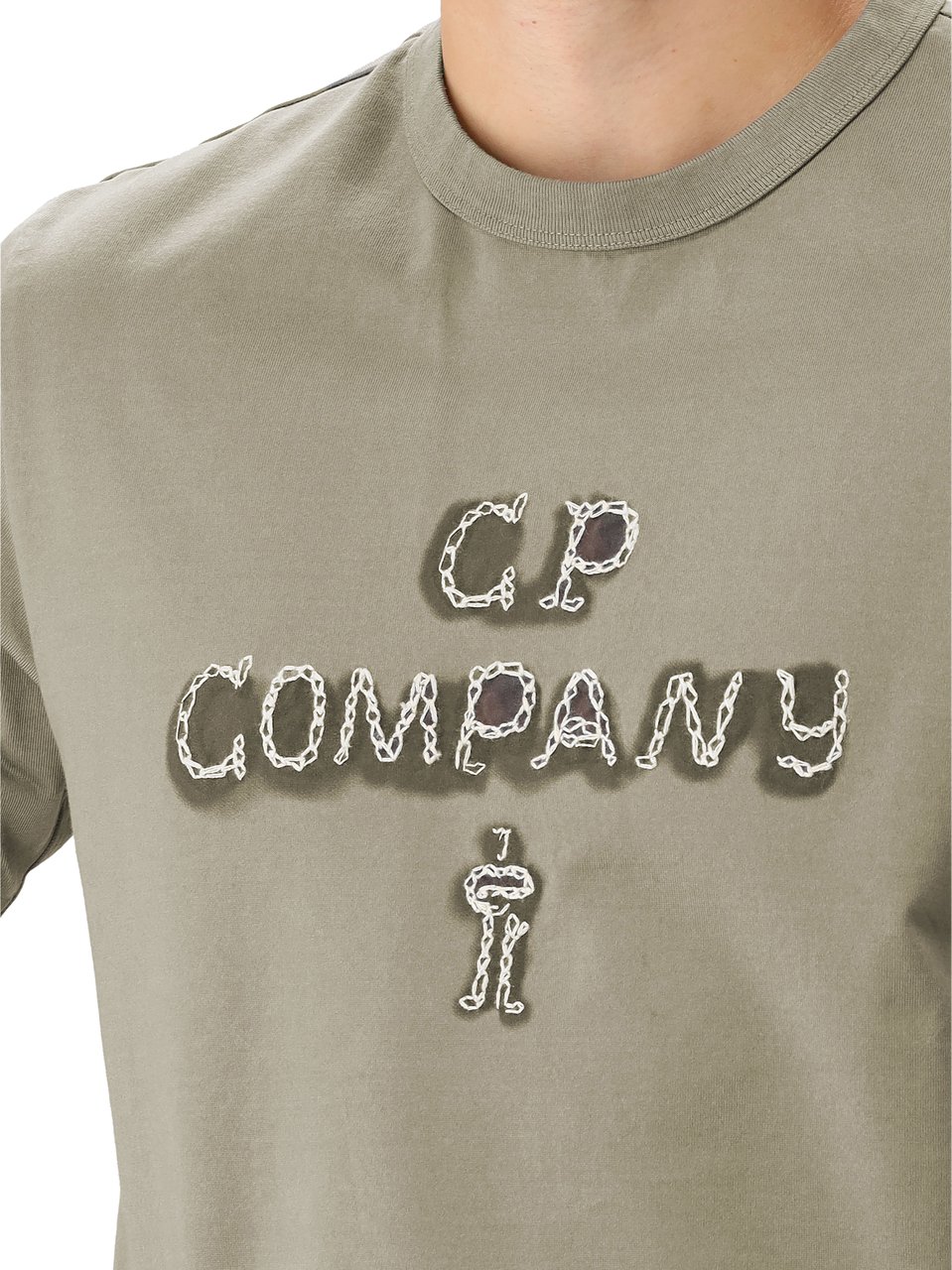 CP Company C.P. Company T-shirt Groen Mercerized Jersey 30/2 Twisted Groen