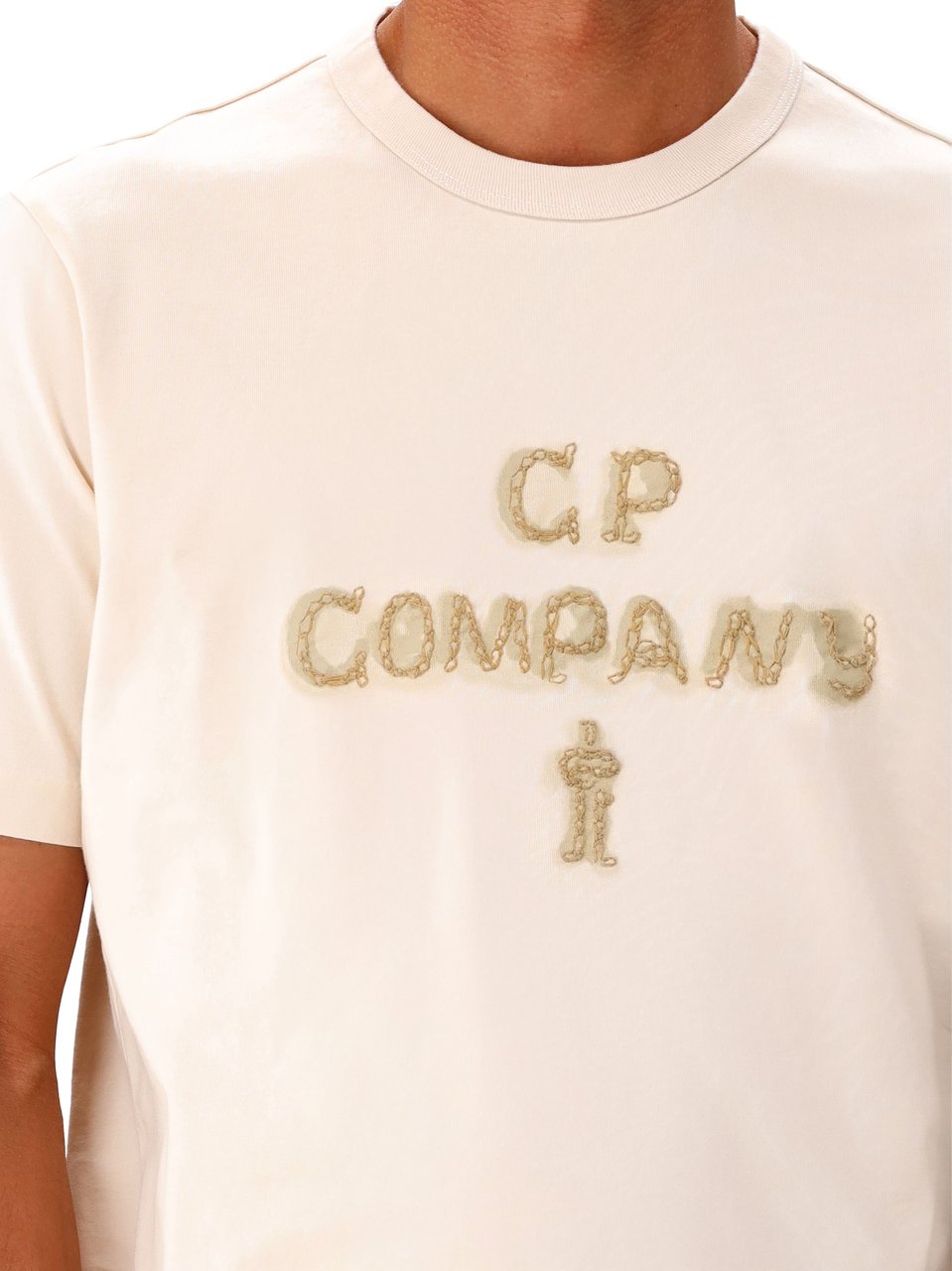 CP Company C.P. Company T-shirt Beige Mercerized Jersey 30/2 Twisted Beige