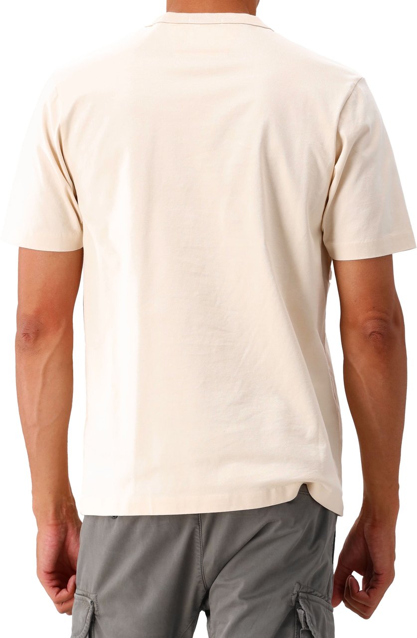 CP Company C.P. Company T-shirt Beige Mercerized Jersey 30/2 Twisted Beige