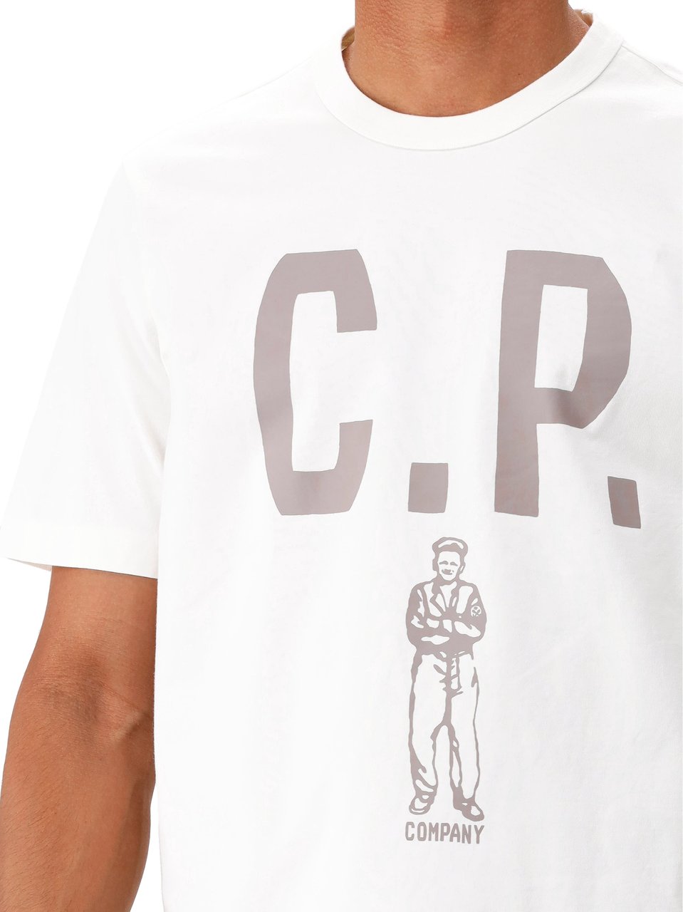CP Company C.P. Company T-shirt Beige Mercerized Jersey 30/2 Twisted Beige