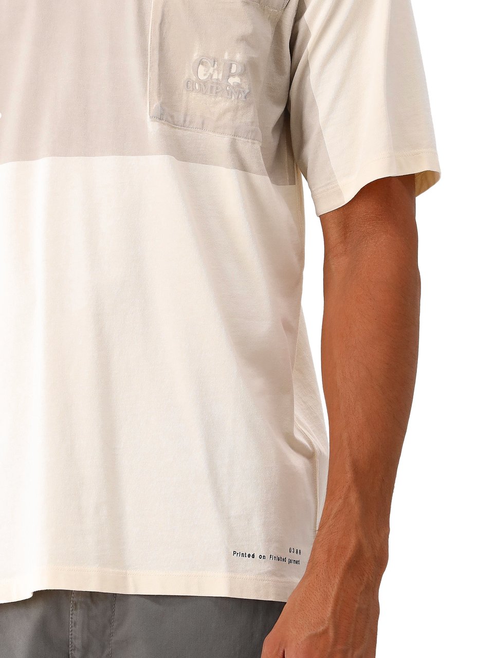 CP Company C.P. Company T-shirt Beige Jersey 24/1 Printed Beige