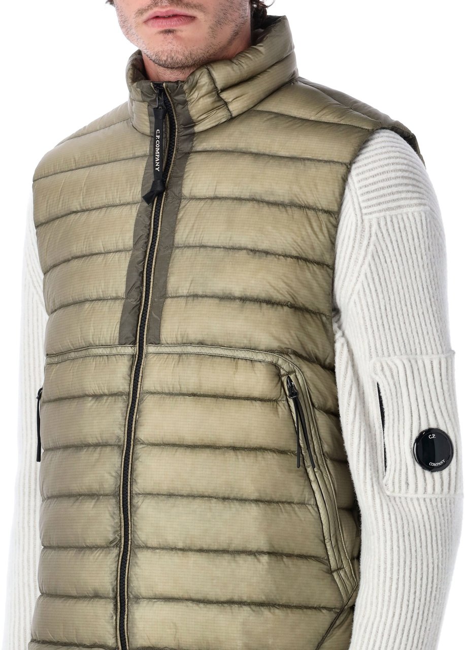 CP Company Dd Shell Light Puffer Vest Fallen Rock Taupe
