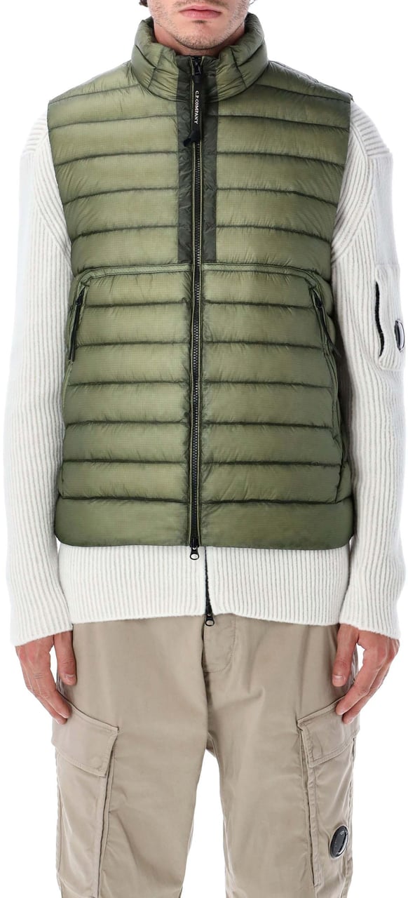 CP Company Dd Shell Light Puffer Vest Seagrass Groen