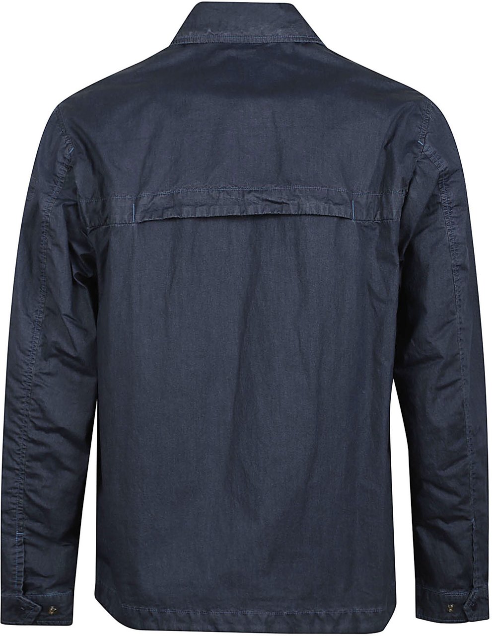 CP Company Structured Blue Jacket with Concealed Closure Zwart