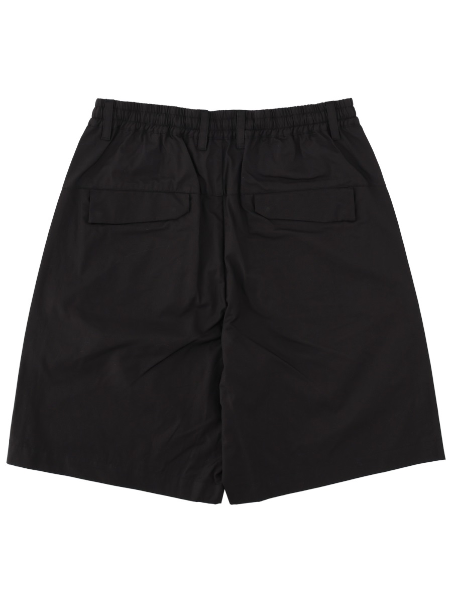 CP Company Black Metropolis Elastic Waistband Cotton Shorts Zwart