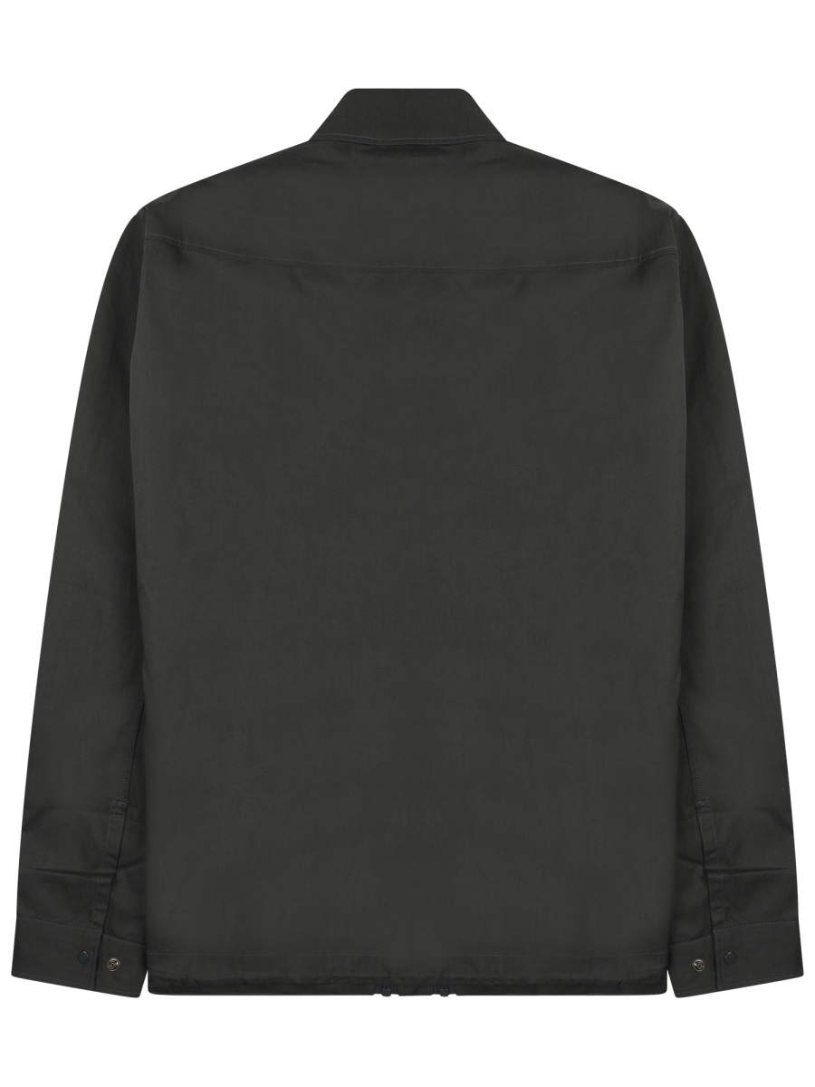 CP Company Metropolis Front Zipper Boxy Overshirt Zwart
