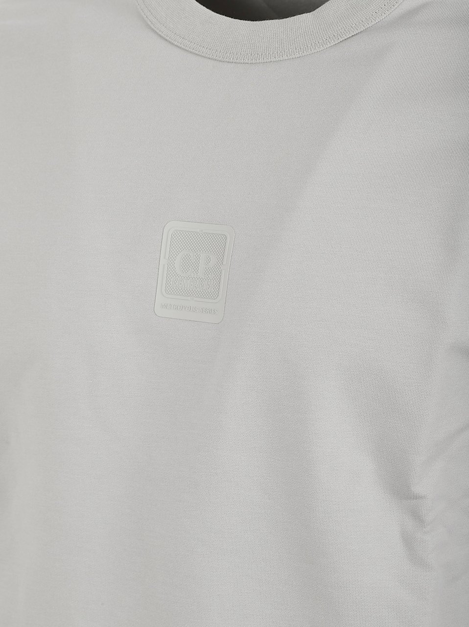 CP Company Light Grey Minimalist Crew Neck Sweater Wit