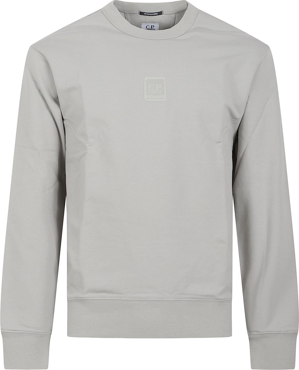CP Company Light Grey Minimalist Crew Neck Sweater Wit