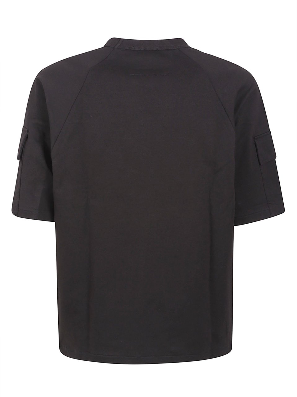 CP Company Boxy-Fit Black T-Shirt with Distinctive Patch Pocket Zwart