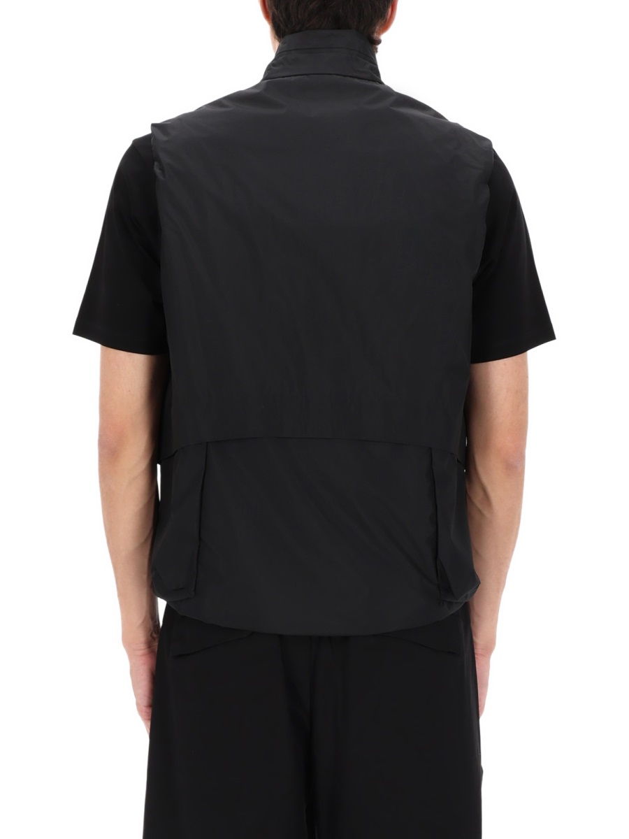 CP Company Logo Polyamide Zippered Vest Zwart