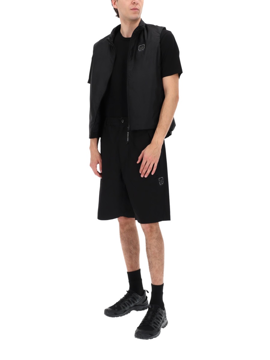 CP Company Logo Polyamide Zippered Vest Zwart