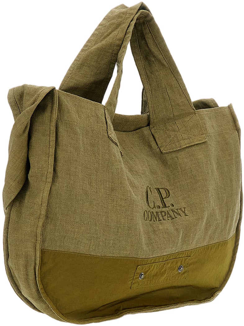 CP Company Green Raffia Shopping Bag Groen