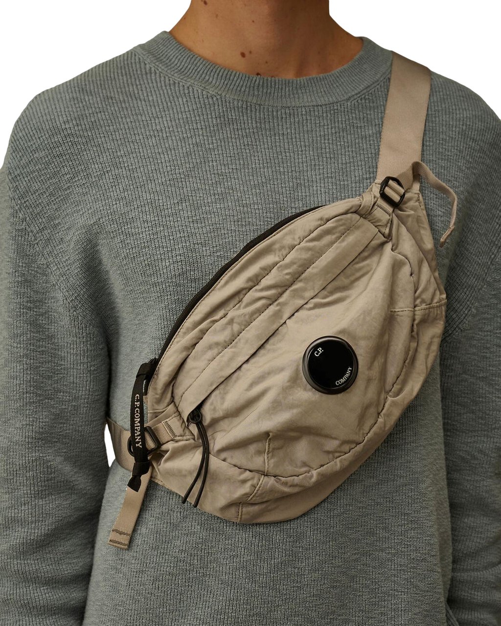 CP Company Heren Waist Lens Bag Grijs/Beige Grijs