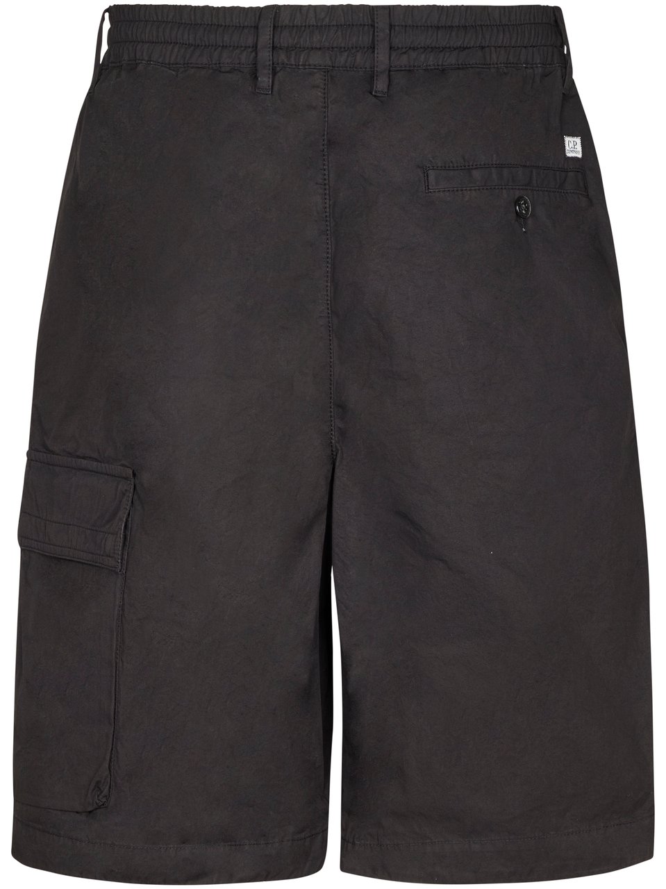 CP Company Boxy Black Shorts with Functional Lens Detailing Zwart