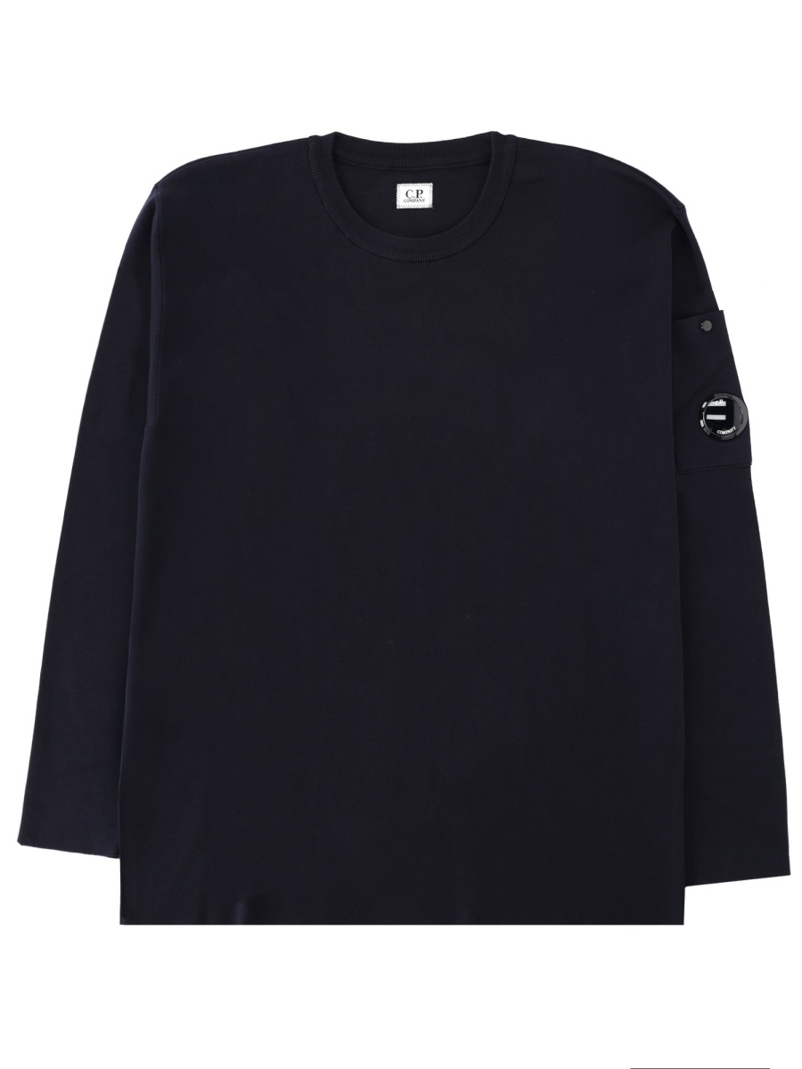 CP Company Long-Sleeved Discreet Sleeve Patch T-Shirt Zwart