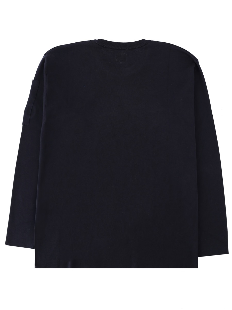 CP Company Long-Sleeved Discreet Sleeve Patch T-Shirt Zwart