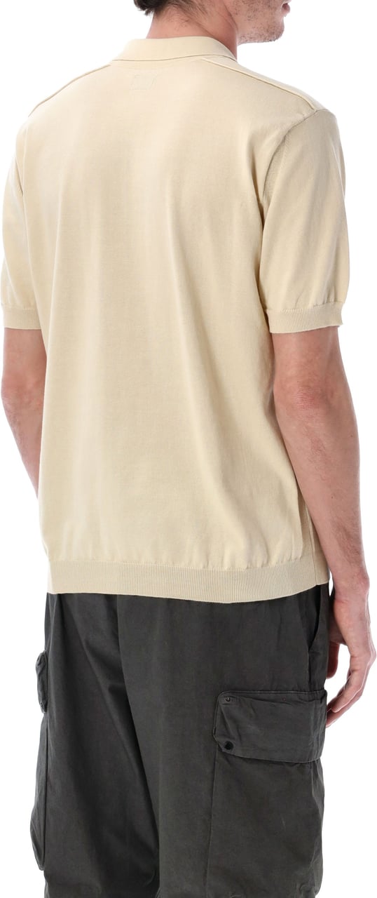CP Company S/S Polo Sweater Beige Beige