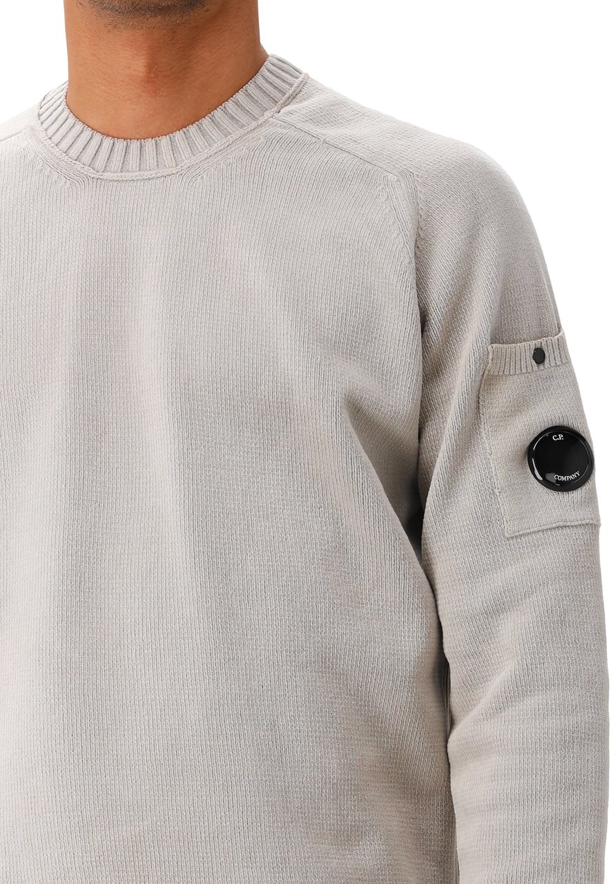 CP Company CP Company Gebreide Trui Grijs Crew Neck Lens Grijs