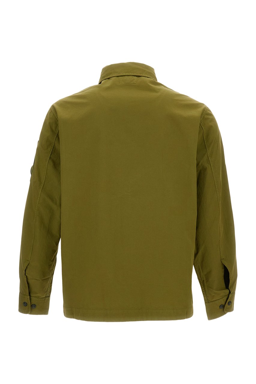 CP Company Green Zip Cotton Shirt Jacket Groen