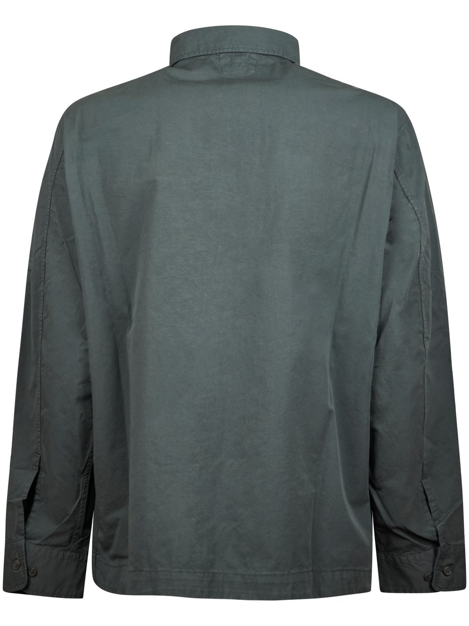 CP Company Organic Gabardine Zipped Lens Overshirt Grijs