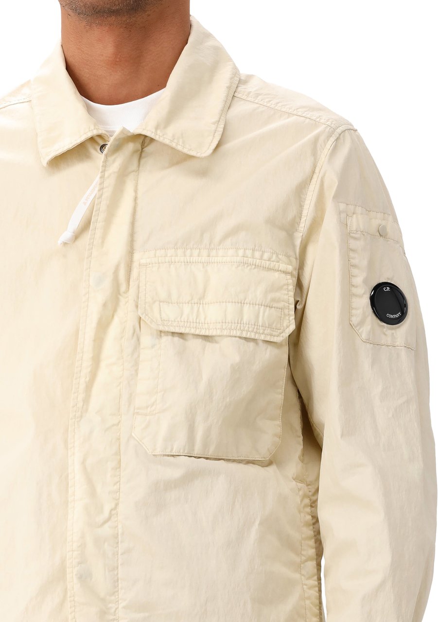 CP Company Overshirt Geel Zipped Lens Beige