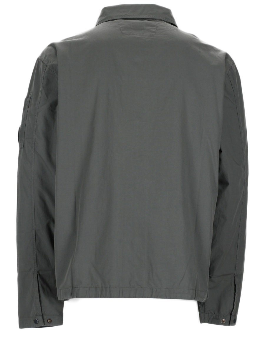 CP Company Neutrals Boxy Chest Flap Pockets Shirt Grijs