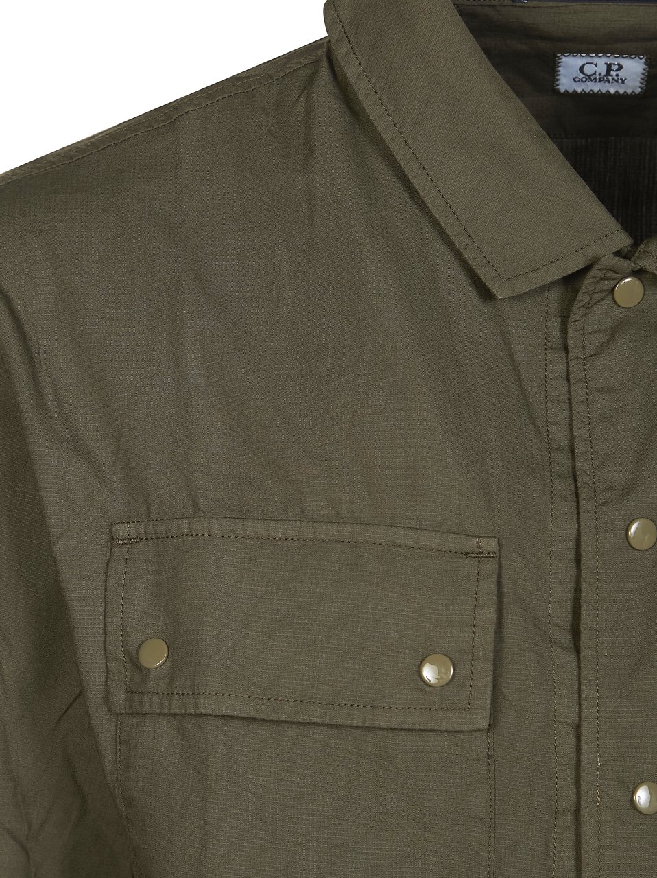 CP Company Vibrant Green Utility Short-Sleeved Shirt Jacket Grijs