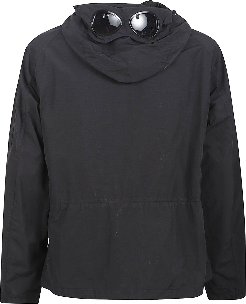 CP Company Matte Black Jacket with Integrated Goggles Zwart
