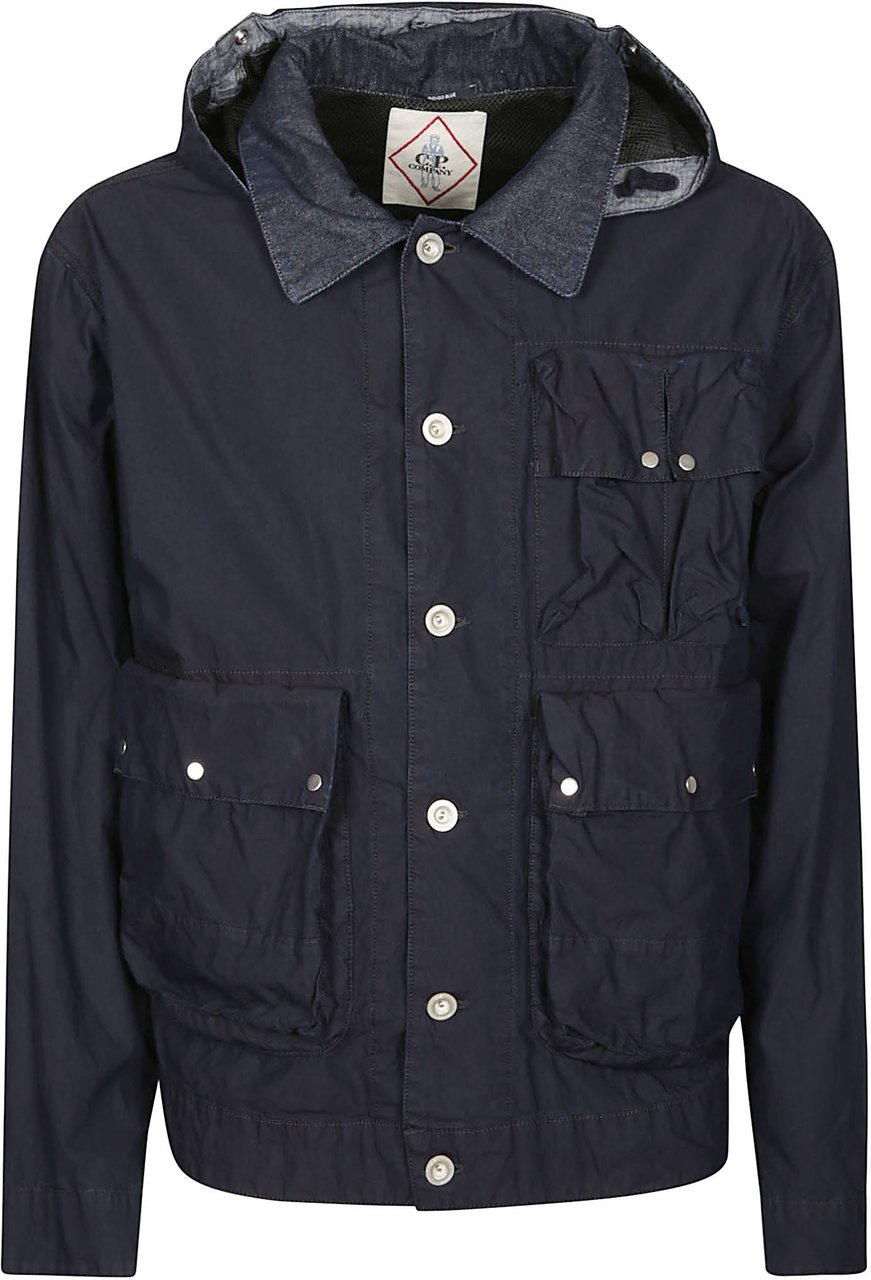 CP Company Medium Goggle Jacket Blue Blauw