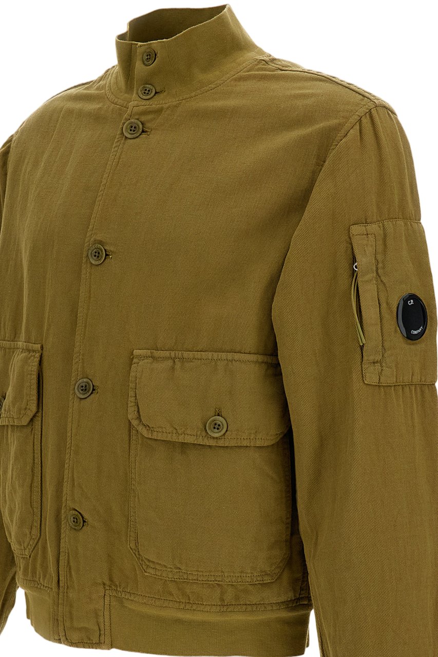 CP Company Linen Blend Jacket Groen