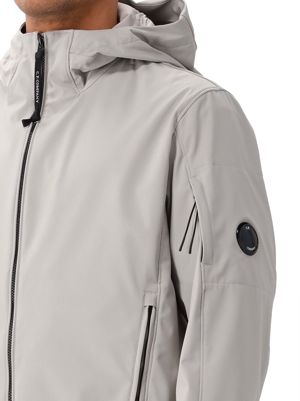 CP Company CP Company Shoftshell Jas Groen Hooded Lens Groen