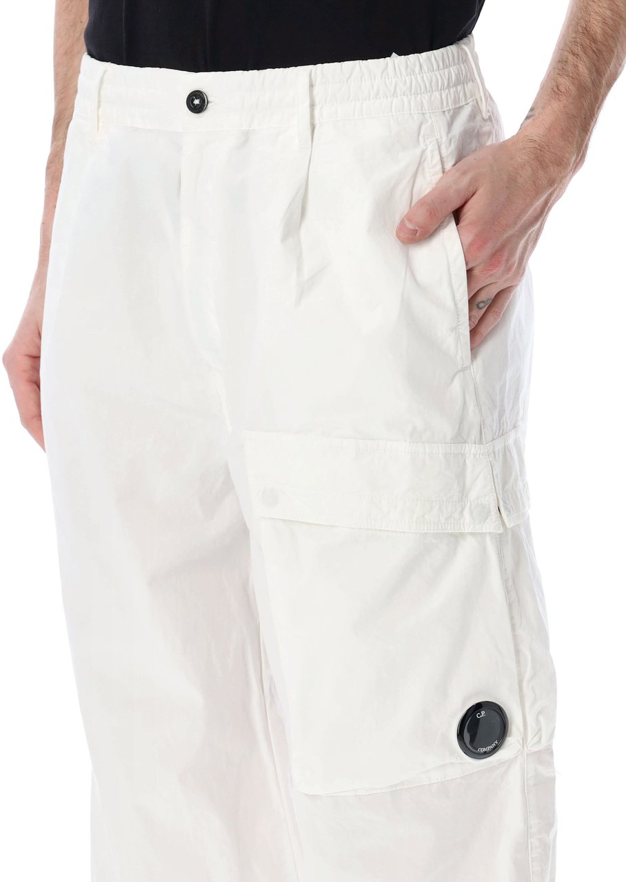 CP Company Pants Cargo Pant In Microreps Bianco Wit