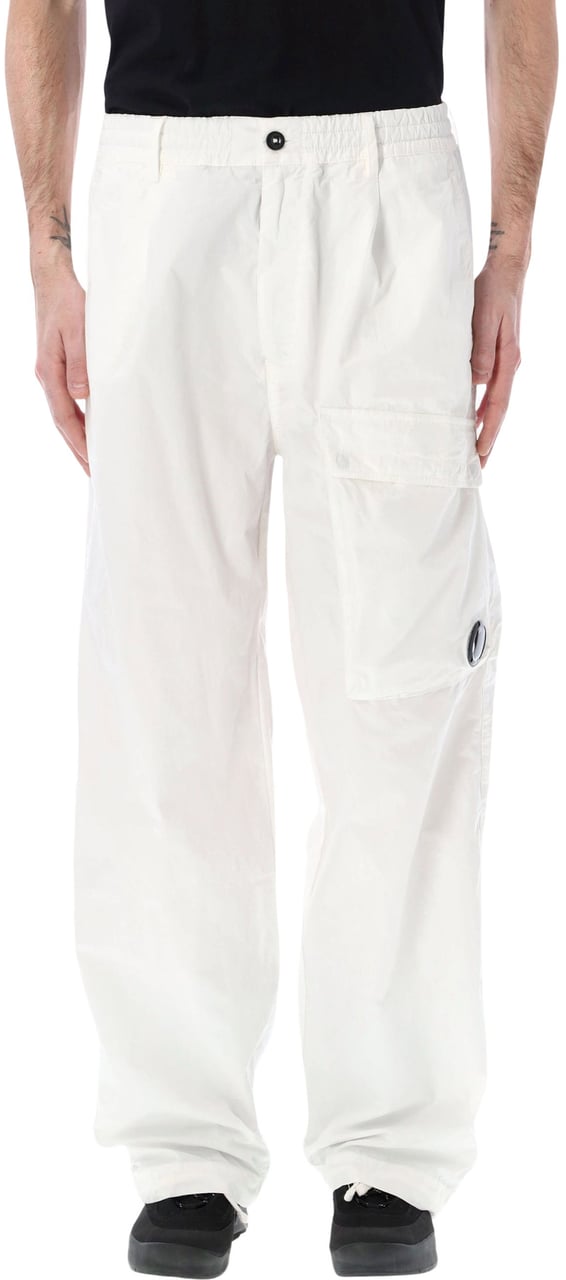 CP Company Pants Cargo Pant In Microreps Bianco Wit