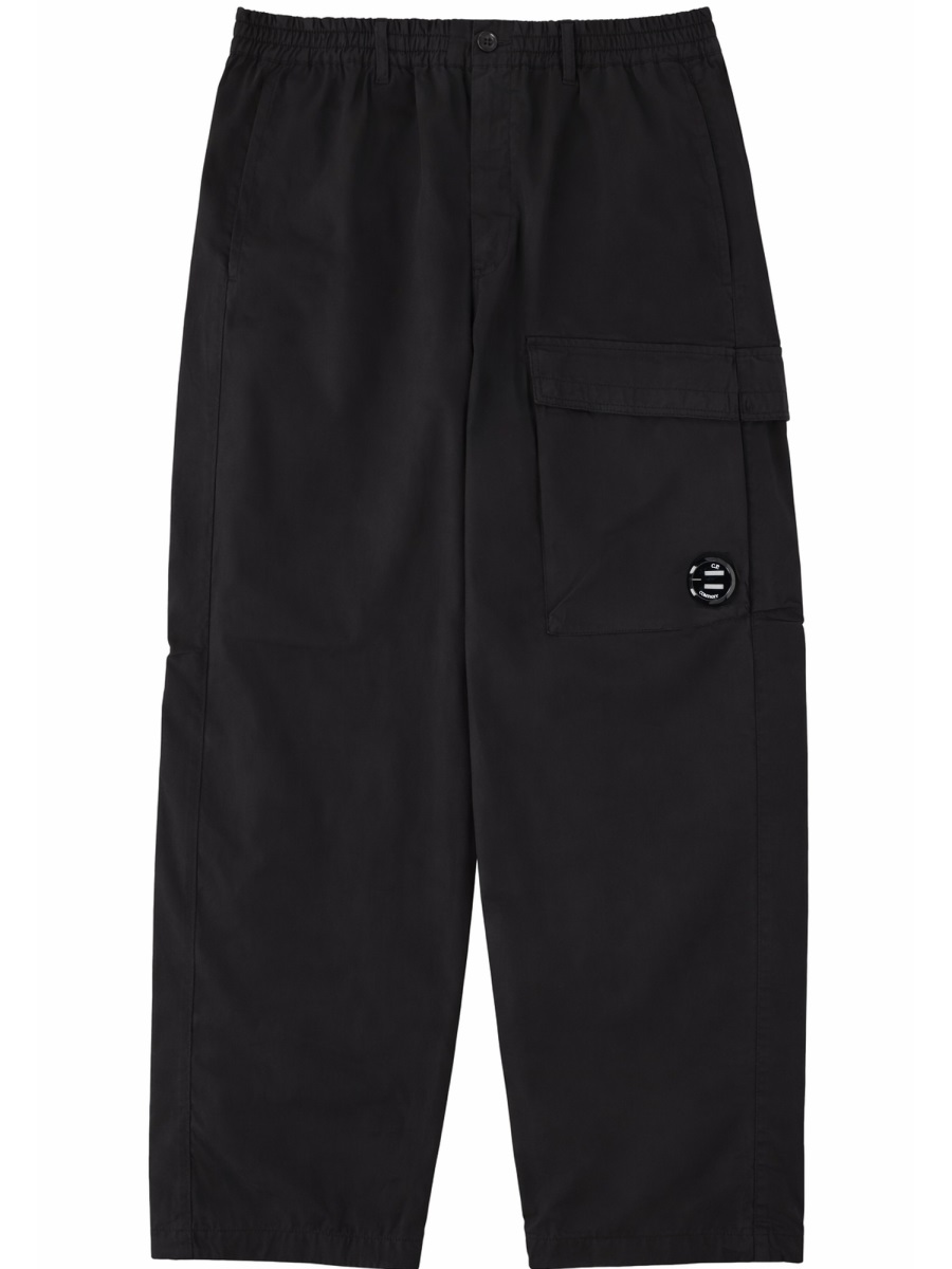 CP Company Metropolis Boxy Fit Patch Logo Cargo Pants Zwart
