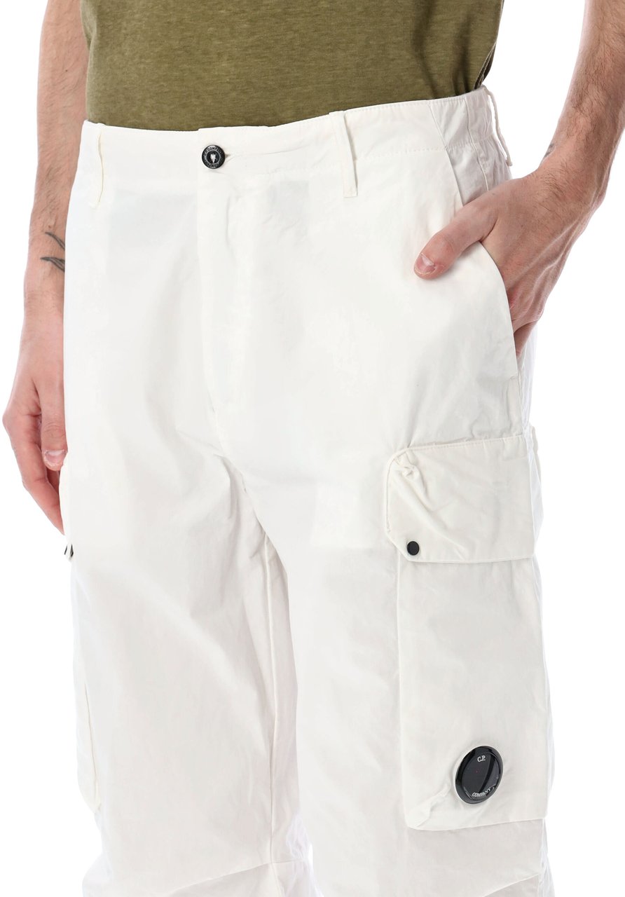 CP Company Pants Cargo Pant In Microreps Bianco Wit
