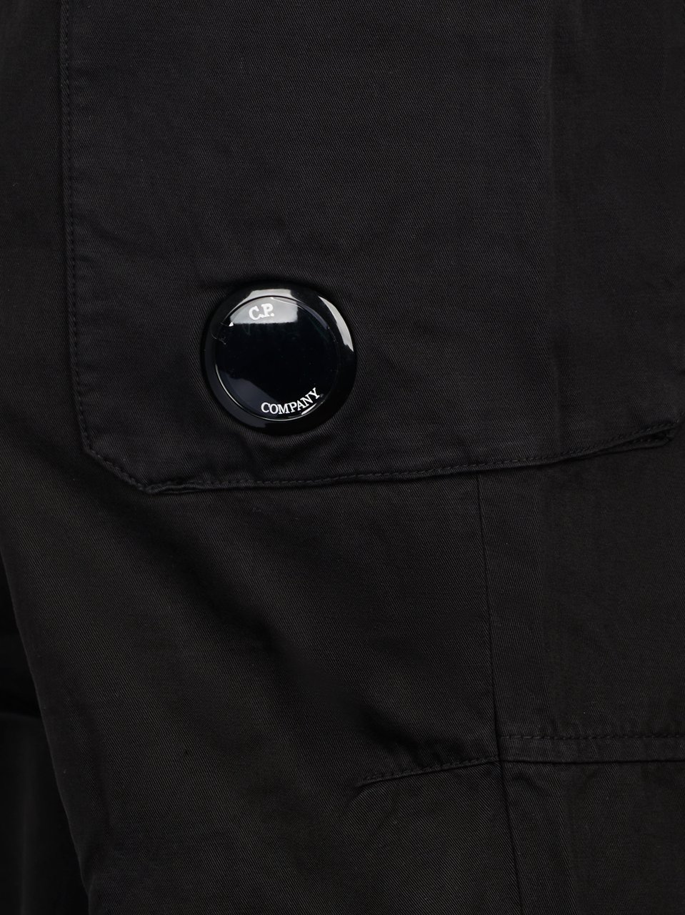 CP Company Loose Cargo Pants in Black Cotton Gabardine Zwart