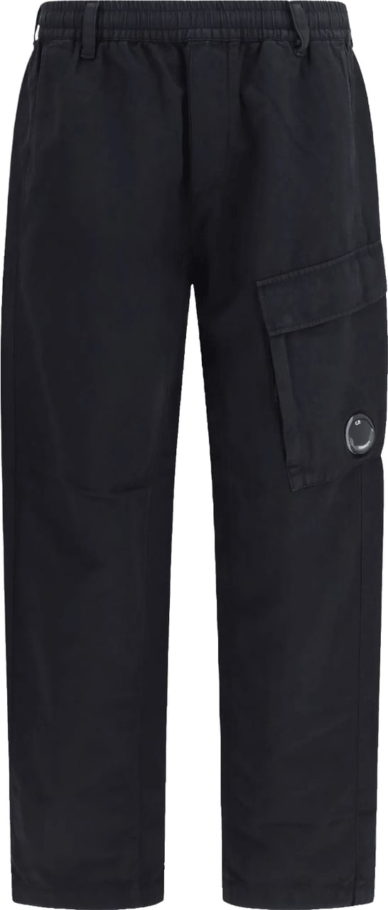 CP Company CARGOBROEK IN ZWART KATOEN/LINNEN Zwart