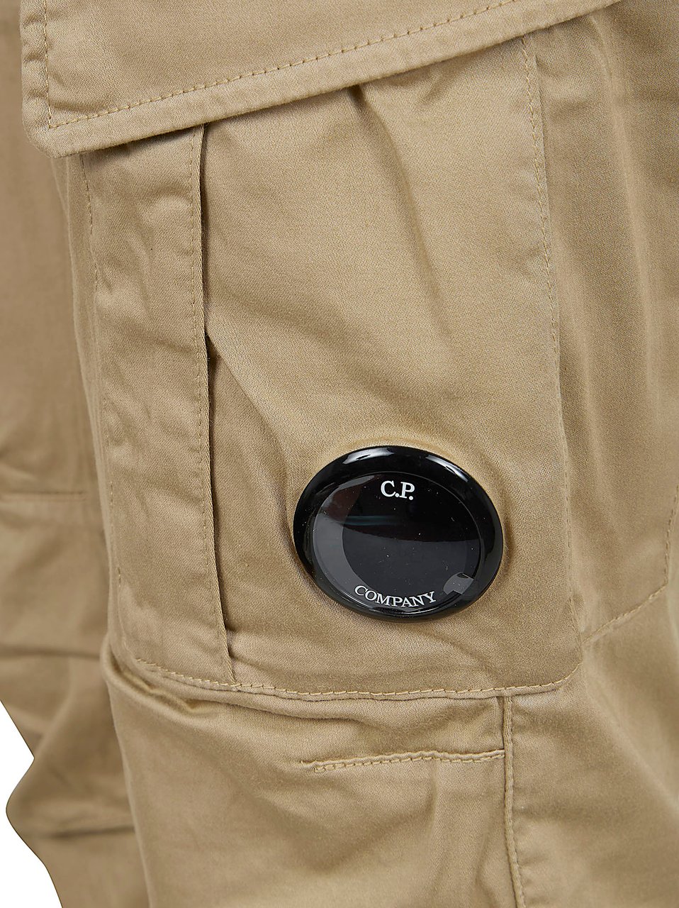 CP Company Ergonomic Fit Cargo Pants in Stretch Cotton Sateen Bruin
